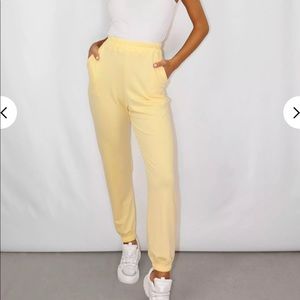 Missguided Yellow Joggers